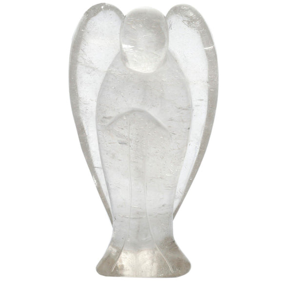 White Whale Rock Quartz Healing Crystal Gemstone Carved Pocket Crystal Guardian Angel Figurines