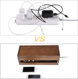 White Whale you think, we bring Cable Management Box Wooden Cord Organizer Box for Extension Cord Power Stripe Surge Protector Wire Management Concealer Organizer Cover Hider for Desktop Home