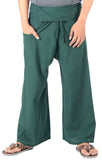 Whitewhale Mens Lightweight Cotton Thai Fisherman Pants Summer Hippie Yoga Pants
