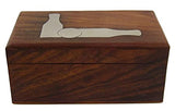 White Whale Handmade Wooden Games Bowling Set 10 Pins and 2 Balls in Box