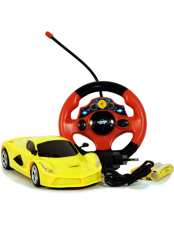 White Whale Ferrari Remote Control Car with Rechargeable & Steering Remote Control Racing Car