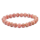 White Whale Natural Original Gemstone Round Beads Stretch Bracelet Healing Reiki 8mm