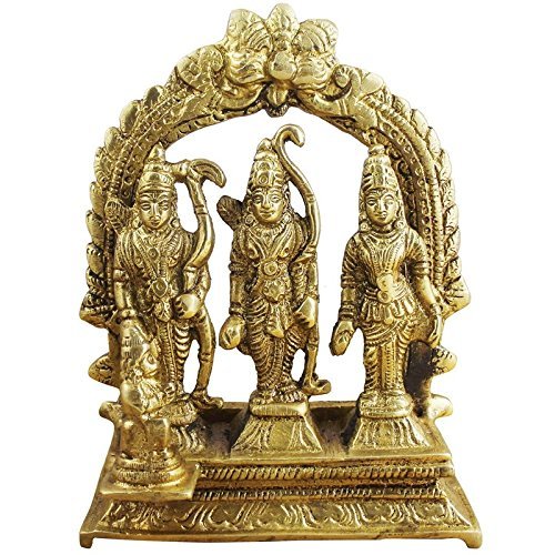 White Whale Ram Darbar Statue / Idol - Lord Rama Laxman And Sita Religious Indian Art Statue / Idol 8