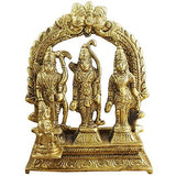 White Whale Ram Darbar Statue / Idol - Lord Rama Laxman And Sita Religious Indian Art Statue / Idol 8"inch