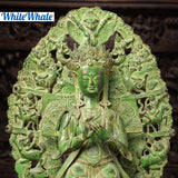 Whitewhale Brass Ivata Arya Tara Adorning a Throne Depicting Motherhood for Lord Buddha