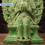 Whitewhale Brass Ivata Arya Tara Adorning a Throne Depicting Motherhood for Lord Buddha