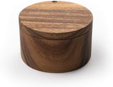 White Whale Wooden Salt Box for Kitchen or Dining Table Spice and Herb Container