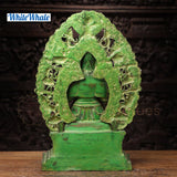 Whitewhale Brass Ivata Arya Tara Adorning a Throne Depicting Motherhood for Lord Buddha