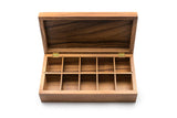 Whitewhale  Wooden Tea Box Tea Chest Spice Organizer with  Compartment