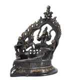 White Whale Brass Lamp Laxmi Vilakku Traditional Diya Oil Deepak for Puja