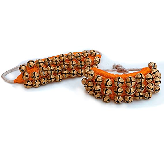 Whitewhale Handmade Indian Classical Ghungroo Dance Accessories Bharatnatyam, Kuchipudi, Odissi Ghungru For Dancer's Feet (40 bells + 40 bells)