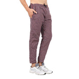 Whitewhale Men's Red Cotton Checkered Trouser & Pyjama