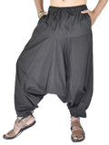 Whitewhale Men's Cotton Solid Harem Pants Yoga Trousers Hippie Pants