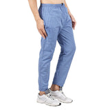 Whitewhale Men's Blue Cotton Checkered Trouser & Pyjama