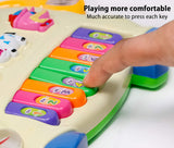White Whale Musical Cow Piano Toy with Flashing Light & Sound for Kid, Early Development Musical Toy Plastic Multicolor