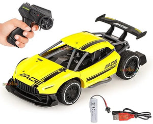 White Whale RC Car Rechargeable Remote Control Racing Car Alloy High Speed Car Toys for Kids Best Gift Vehicle Toys for Boys (Pack of 1) Yellow
