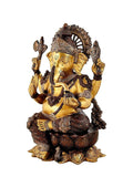 White Whale Lord Ganesh Murti Ganesha Idol Ganpati Bhagwan Brass Statue for Home Decoration Showpiece