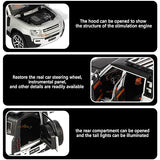 White Whale Diecast Metal Pullback Openable Doors Toy Cars with Flashing Light and Musical Sound for Car Collection Gifts Toys for Kids Boys and Girls Children (Silver)