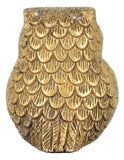 White Whale Brass Metal Antique Gold Finish Laxmi Vahana Owl Statue Home Décor