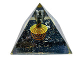 White Whale Angel Orgone Pyramid Gemstone Reiki Healing Black Tourmaline Orgone