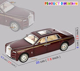 White Whale Diecast Metal Pullback Openable Doors Toy Cars with Flashing Light and Musical Sound for Car Collection Gifts Toys for Kids Boys and Girls Children (Maroon)