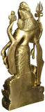 White Whale Brass Hindu God Shiva and Parvati Idol Statue Murti 13.5"inch