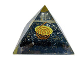 White Whale Angel Orgone Pyramid Gemstone Reiki Healing Black Tourmaline Orgone