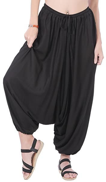 Whitewhale Men Women Cotton Baggy Hippie Boho Gypsy Aladdin Yoga Harem Pants