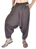 Whitewhale Men's Cotton Solid Harem Pants Yoga Trousers Hippie Pants