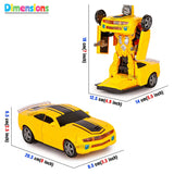 White Whale automatic 2-in-1 deformation toy with light music and bump function (sports car 2)- Multi color