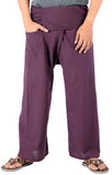 Whitewhale Mens Lightweight Cotton Thai Fisherman Pants Summer Hippie Yoga Pants