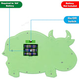 White Whale Musical Cow Piano Toy with Flashing Light & Sound for Kid, Early Development Musical Toy Plastic Multicolor