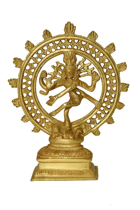 White Whale King of Dancers Hindu God Shiva Nataraj Brass Statue for Home Temple Mandir 8