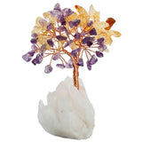 White Whale Tree Reiki Healing Crystal Gems Spiritual Feng Shui Vastu Table Décor