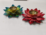 White Whale Lotus Kuber Diya Puja Oil Lamp Brass Akhand Diya Jyot Deepak Home Temple Puja Articles Decor (Set of 2)
