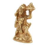 White Whale Brass Hindu God Bajrangbali Bhagwan Hanuman Idol Statue Murti 3.5"inch