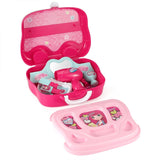 White Whale Children Pink Color Beauty Makeup Kit Pretend Play Cosmetic Set Suitcase with Makeup Accessories for Children Toy Kids Role Games Tools Accessories Portable Suitcase