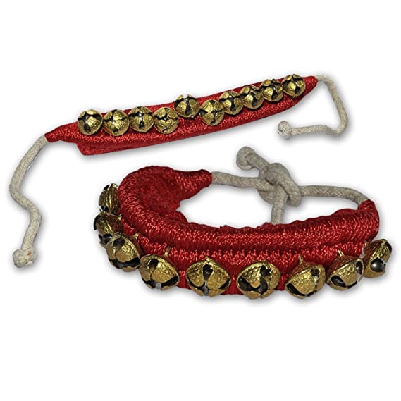 Whitewhale Handmade Indian Classical Ghungroo Dance Accessories Bharatnatyam, Kuchipudi, Odissi Ghungru For Dancer's Feet (10 bells + 10 bells)