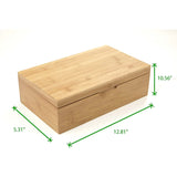 Whitewhale Tea Box Storage Natural Tea Chest Tea Bag Holder