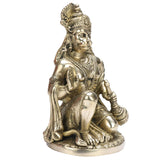 White Whale Brass Hindu God Bajrangbali Bhagwan Hanuman Idol Statue Murti "9"inch