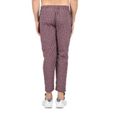 Whitewhale Men's Red Cotton Checkered Trouser & Pyjama