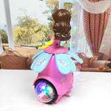White Whale Musical Toys 360 Degrees Rotating Dancing Princess Doll with 3D Flashing Lights & Sound -Plastic,Pink(Pack of 1)