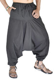 Whitewhale Men's Cotton Solid Harem Pants Yoga Trousers Hippie Pants