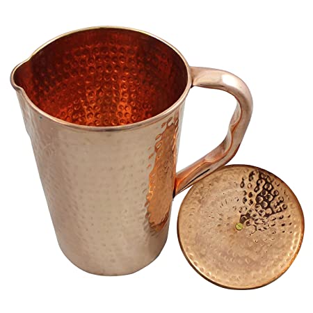 White Whale Hammered Pure Copper Luxury Jug   capacity 2100 ml