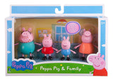 White Whale Creations Peppa Pig Family Toy, Set of 4 with Pig House Set, Toys for Children for Pretend Play Baby Pig, George, Daddy Pig, Mommy Pig, (Set of 4)