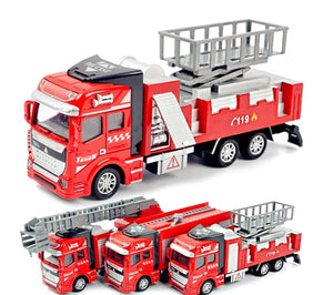 White Whale Metal Die Cast Metal Imported Fire Trucks Toy Set of 3