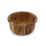 White Whale Wooden Salad Bowl With Lip