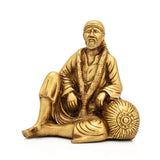 White Whale Brass God Lord Shirdi Sai Baba Bhagwan Lord Shirdi Sai Baba Idol Statue Murti 5.5" inch