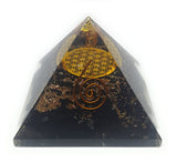 White Whale Reiki Healing Crystal Energy Generator Pyramid The Flower Of Life Symbol Orgonite Energy Generator Stone