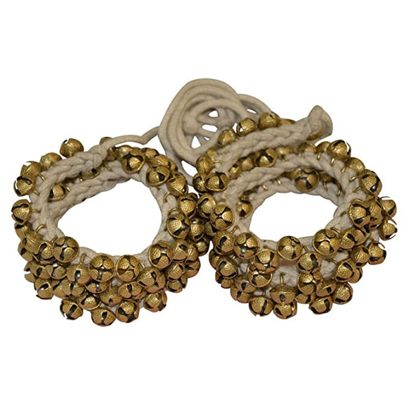 Whitewhale Handmade Indian Classical Ghungroo Dance Accessories Bharatnatyam, Kuchipudi, Odissi Ghungru For Dancer's Feet (50 bells + 50 bells)